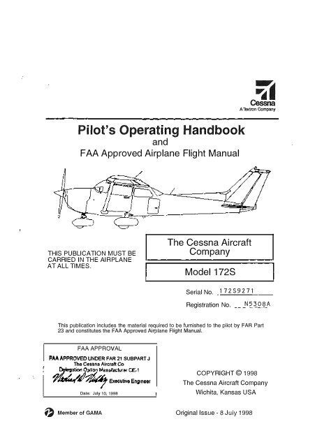 Alts: <b>Pilot Operating Handbook</b>. . 1966 cessna 150 poh pdf